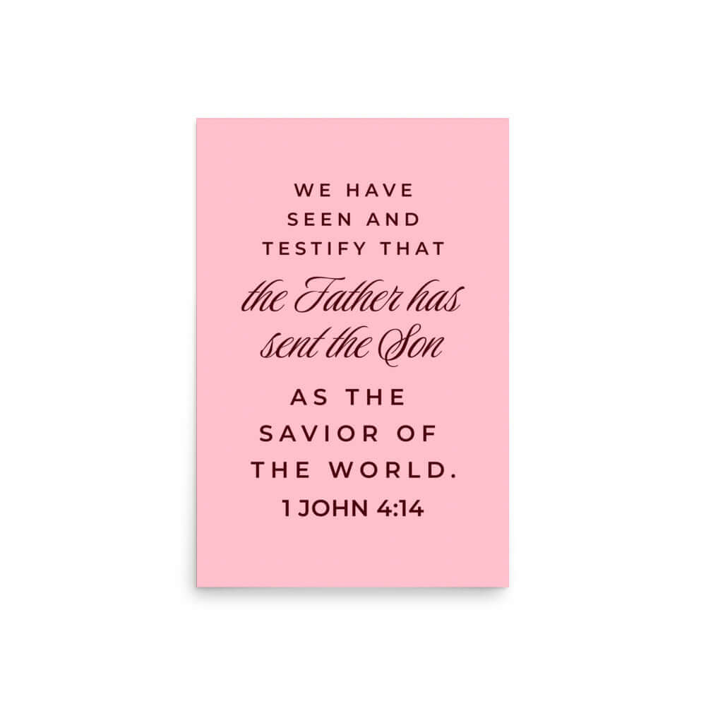 1 John 4:14 - Bible Verse, We have seen Enhanced Matte Paper Poster