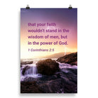 1 Cor 2:5 - Bible Verse, power of God Enhanced Matte Paper Poster