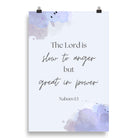 Nahum 1:3 Bible Verse, great in power Enhanced Matte Paper Poster