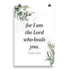 Exodus 15:26 Bible Verse, Gods voice Enhanced Matte Paper Poster