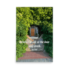 Rev 3:20 Bible Verse, Garden Doorway Poster