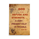 Psalm 46:1 - Bible Verse, God is Our Refuge Poster