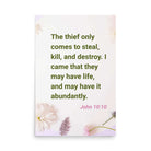 John 10:10 - Bible Verse, Abundant Life Enhanced Matte Paper Poster