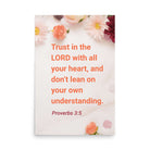 Prov 3:5 - Bible Verse, Trust in the LORD Enhanced Matte Paper Poster