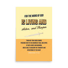 Heb 4:12 - Bible Verse, living and active Enhanced Matte Paper Poster