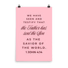 1 John 4:14 - Bible Verse, We have seen Enhanced Matte Paper Poster