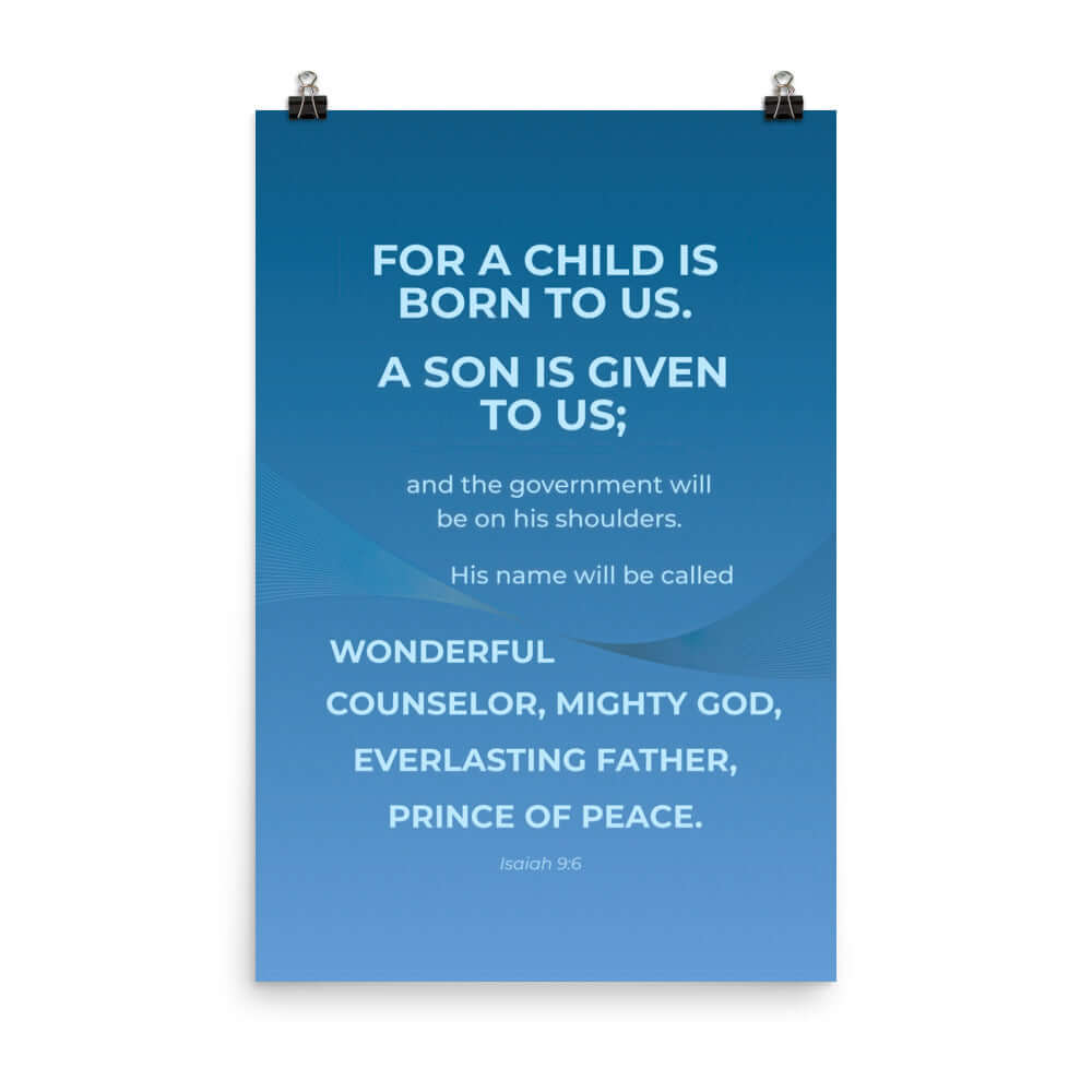 Isaiah 9:6 - Bible Verse, Everlasting Father Enhanced Matte Paper Poster