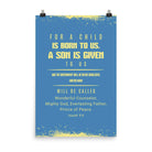 Isaiah 9:6 - Bible Verse, Mighty God Enhanced Matte Paper Poster