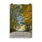 Prov 3:6, Bible Verse, Fall Road Enhanced Matte Paper Poster