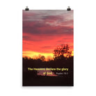 Psalm 19:1 Bible Verse, Sunset Glory Enhanced Matte Paper Poster