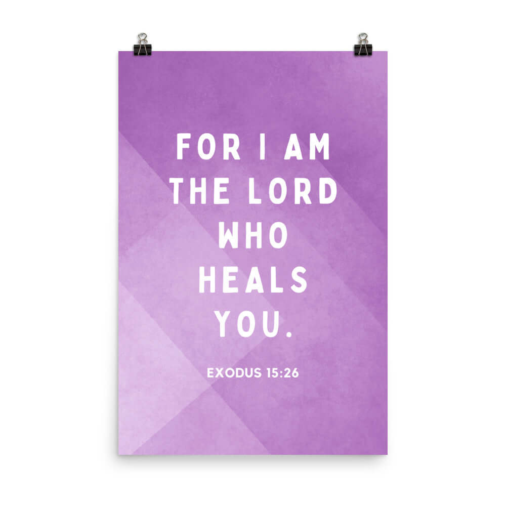 Exodus 15:26 Bible Verse, in his eyes Enhanced Matte Paper Poster