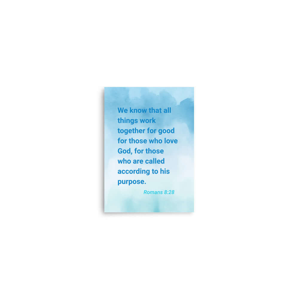 Rom 8:28 - Bible Verse, together for good Enhanced Matte Paper Poster