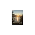 Psalm 46:10 Bible Verse, Sunset Glory Enhanced Matte Paper Poster