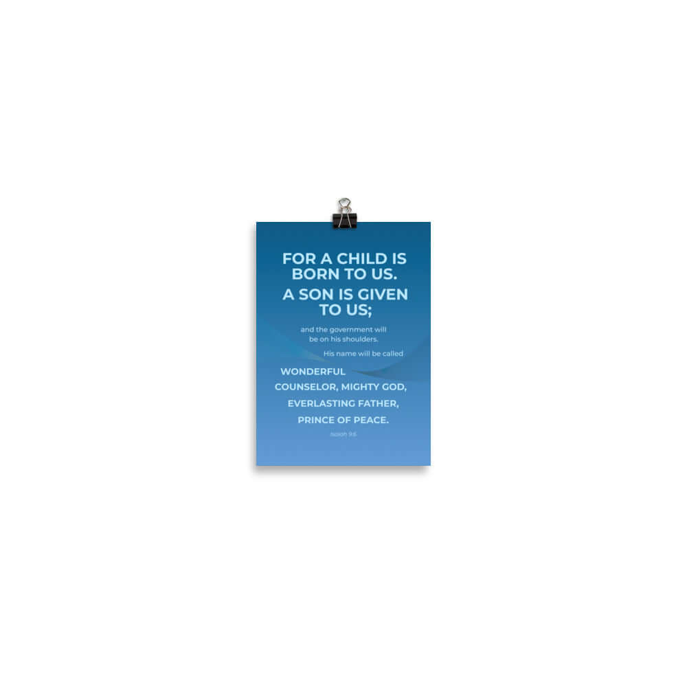 Isaiah 9:6 - Bible Verse, Everlasting Father Enhanced Matte Paper Poster