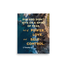 2 Tim 1:7 - Bible Verse, Power, Love, Self-Control Poster