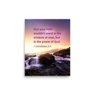 1 Cor 2:5 - Bible Verse, power of God Enhanced Matte Paper Poster