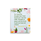 Jer 29:11 - Bible Verse, to give you hope Enhanced Matte Paper Poster