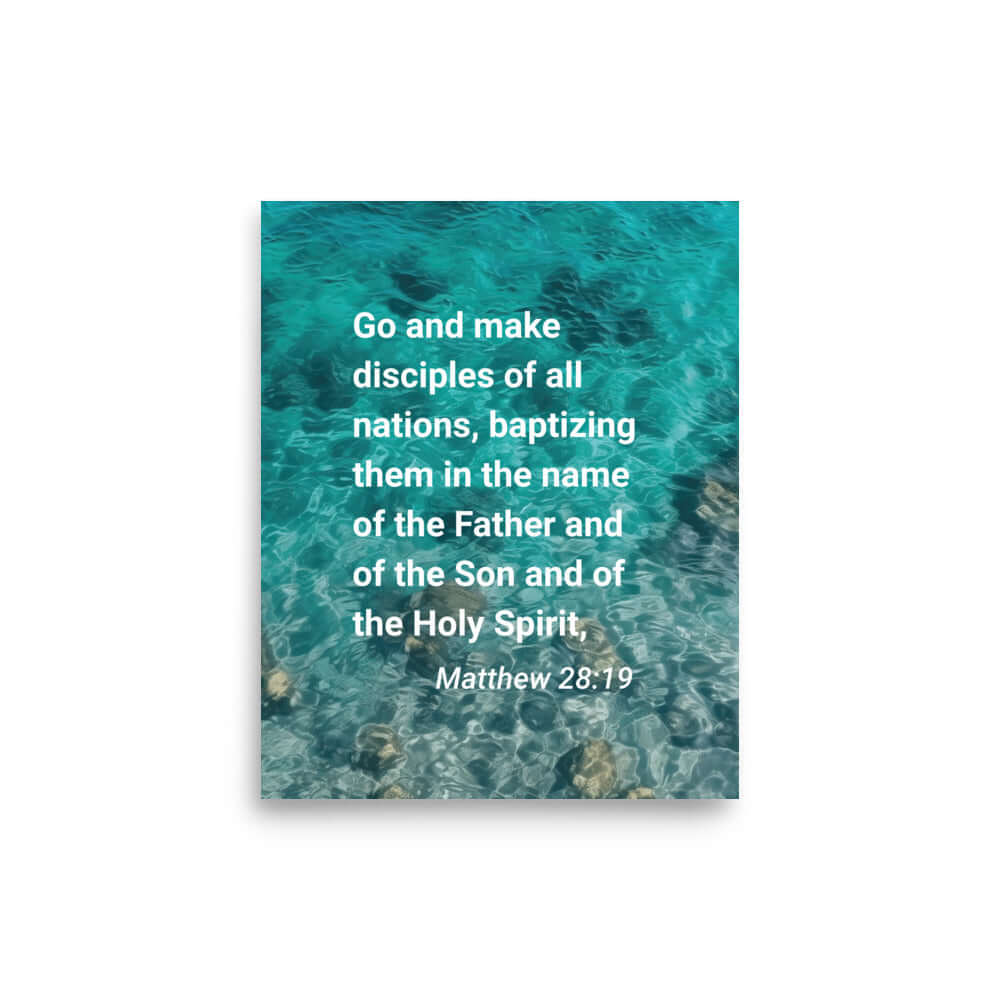 Matt 28:19 - Bible Verse, Make Disciples Enhanced Matte Paper Poster