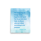 Rom 8:28 - Bible Verse, together for good Enhanced Matte Paper Poster