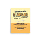 Heb 4:12 - Bible Verse, living and active Enhanced Matte Paper Poster