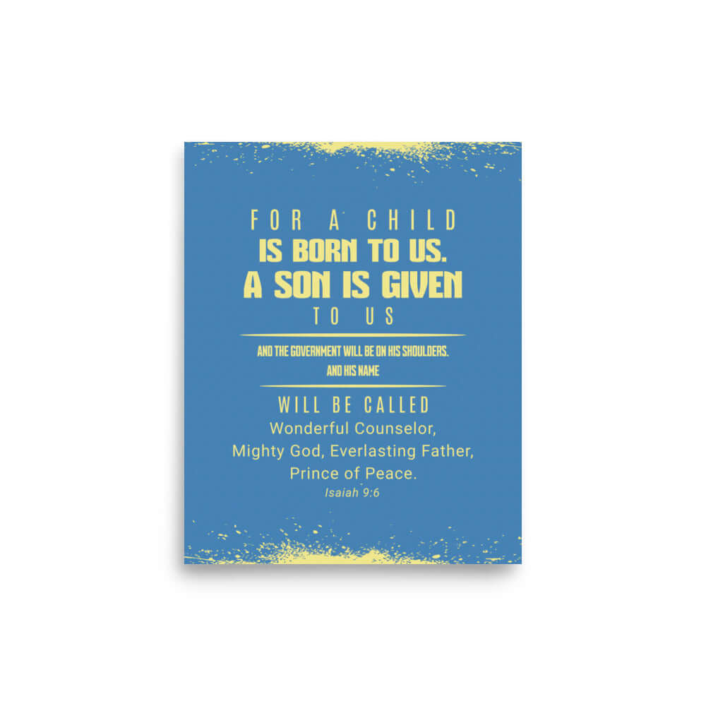 Isaiah 9:6 - Bible Verse, Mighty God Enhanced Matte Paper Poster