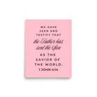 1 John 4:14 - Bible Verse, We have seen Enhanced Matte Paper Poster