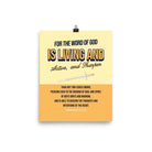 Heb 4:12 - Bible Verse, living and active Enhanced Matte Paper Poster