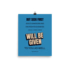 Matt 6:33 - Bible Verse, seek first God’s Kingdom Enhanced Matte Paper Poster