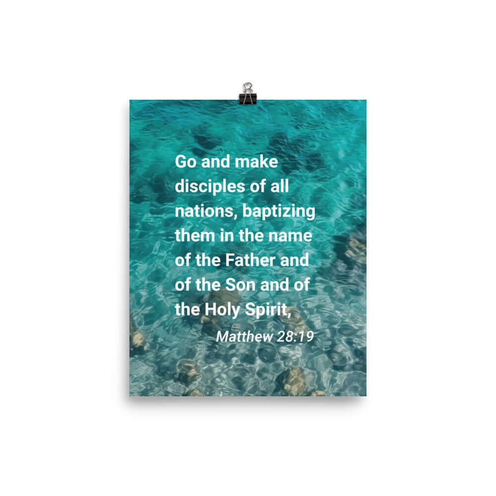 Matt 28:19 - Bible Verse, Make Disciples Enhanced Matte Paper Poster