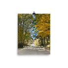 Prov 3:6, Bible Verse, Fall Road Enhanced Matte Paper Poster