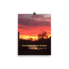 Psalm 19:1 Bible Verse, Sunset Glory Enhanced Matte Paper Poster