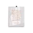 Revelation 21:4 Bible Verse, He will wipe Enhanced Matte Paper Poster