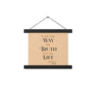 John 14:6 Bible Verse, Color Text Brown Background Hanger Poster