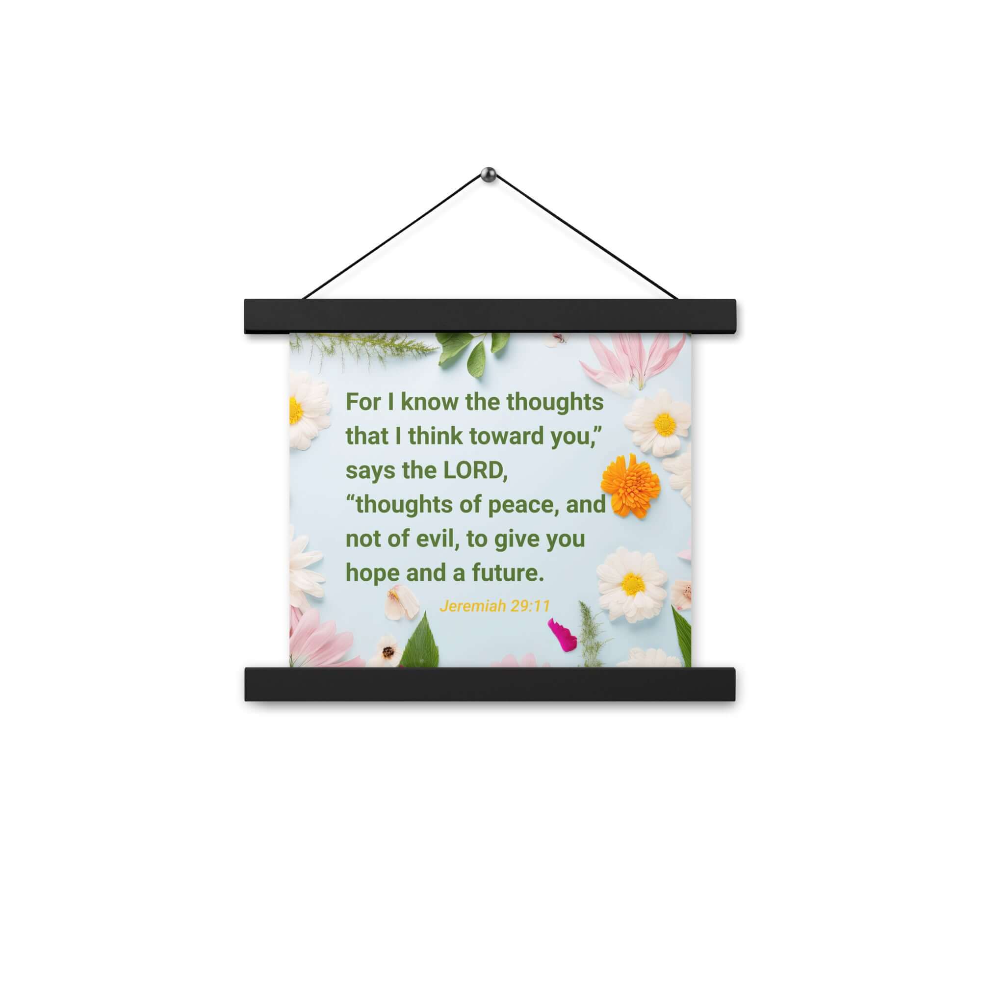 Jer 29:11 - Bible Verse, to give you hope Enhanced Matte Paper Poster With Hanger