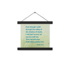 Psalm 23:4 - Bible Verse, fear no evil Enhanced Matte Paper Poster With Hanger