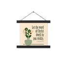 Col 3:16 - Bible Verse, word of Christ Enhanced Matte Paper Poster With Hanger