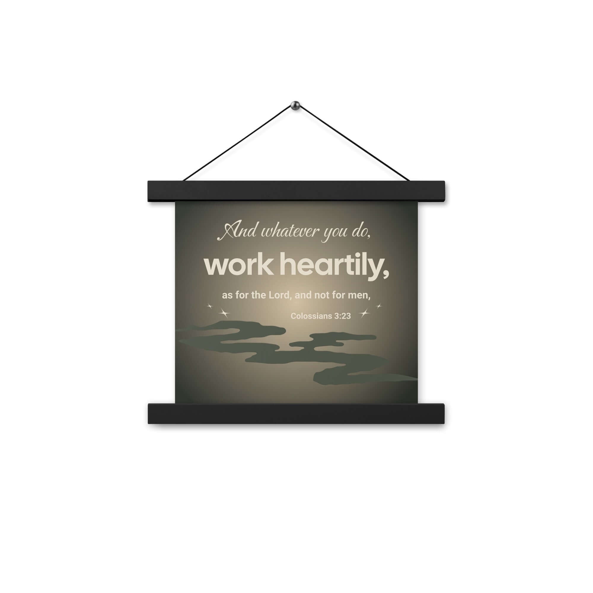 Col 3:23 - Bible Verse, as for the Lord Enhanced Matte Paper Poster With Hanger