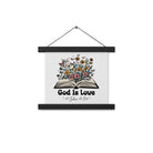 1 John 4:8 - Bible Verse, God is Love Enhanced Matte Paper Poster With Hanger