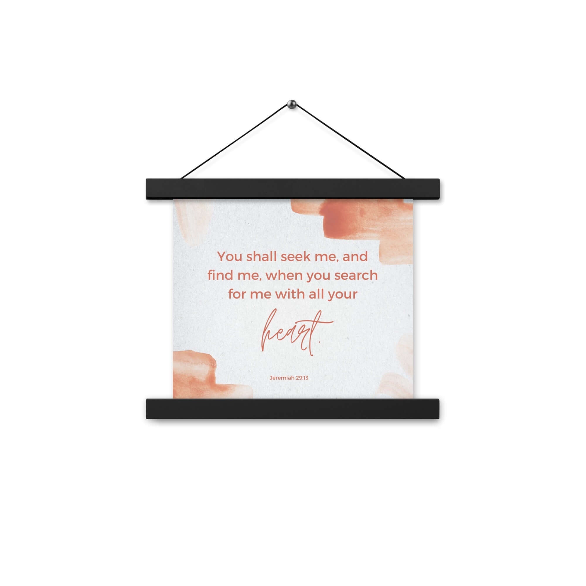 Jeremiah 29:13 - Bible Verse, find me Enhanced Matte Paper Poster With Hanger