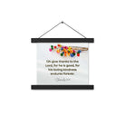 1 Chronicles 16:34 Bible Verse, give thanks Enhanced Matte Paper Poster With Hanger