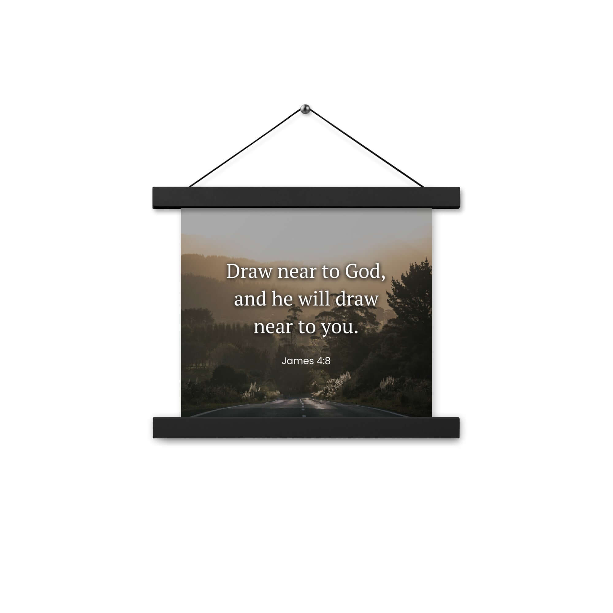 James 4:8 Bible Verse, Cleanse your Enhanced Matte Paper Poster With Hanger