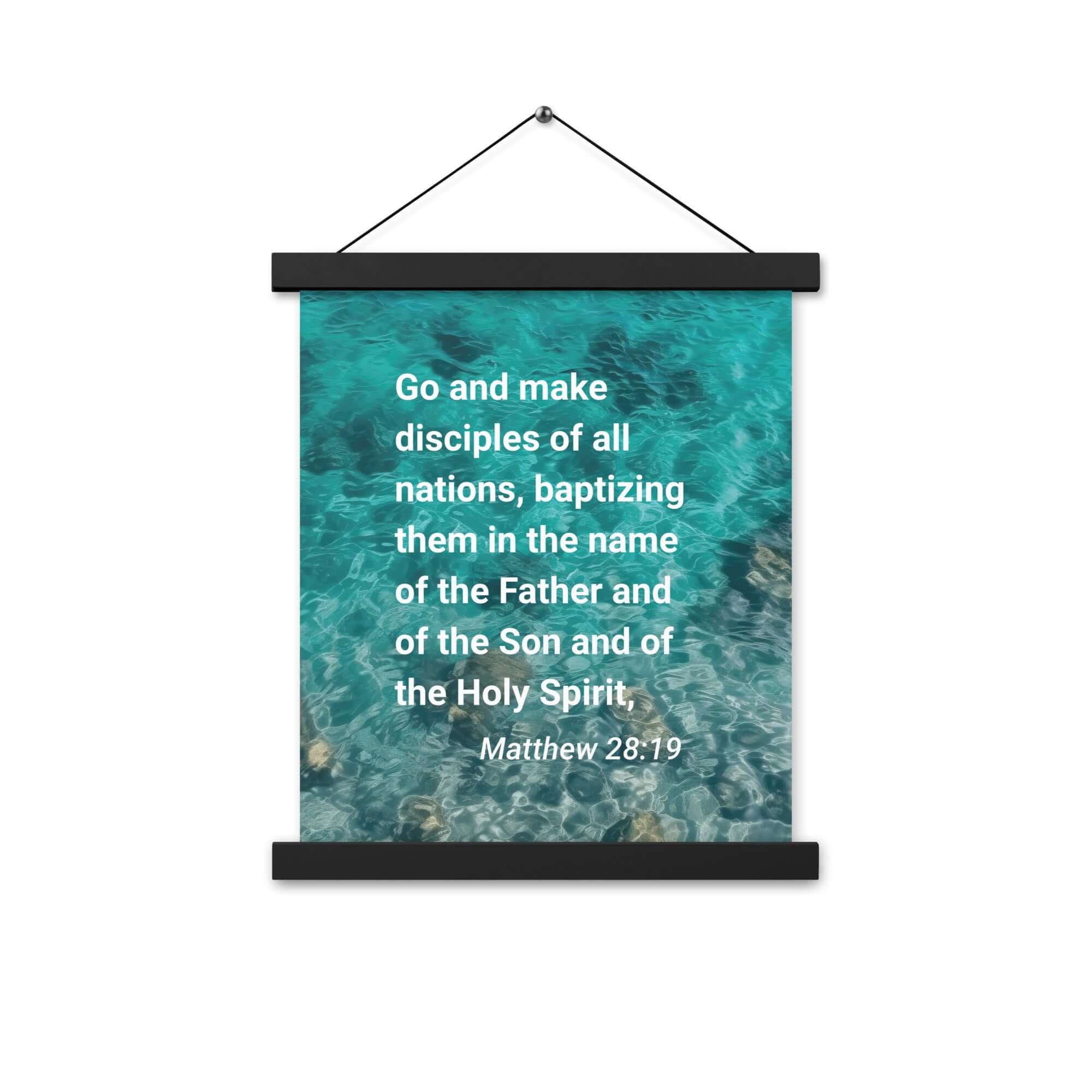 Matt 28:19 - Bible Verse, Make Disciples Enhanced Matte Paper Poster With Hanger