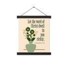 Col 3:16 - Bible Verse, word of Christ Enhanced Matte Paper Poster With Hanger