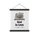 1 John 4:8 - Bible Verse, God is Love Enhanced Matte Paper Poster With Hanger