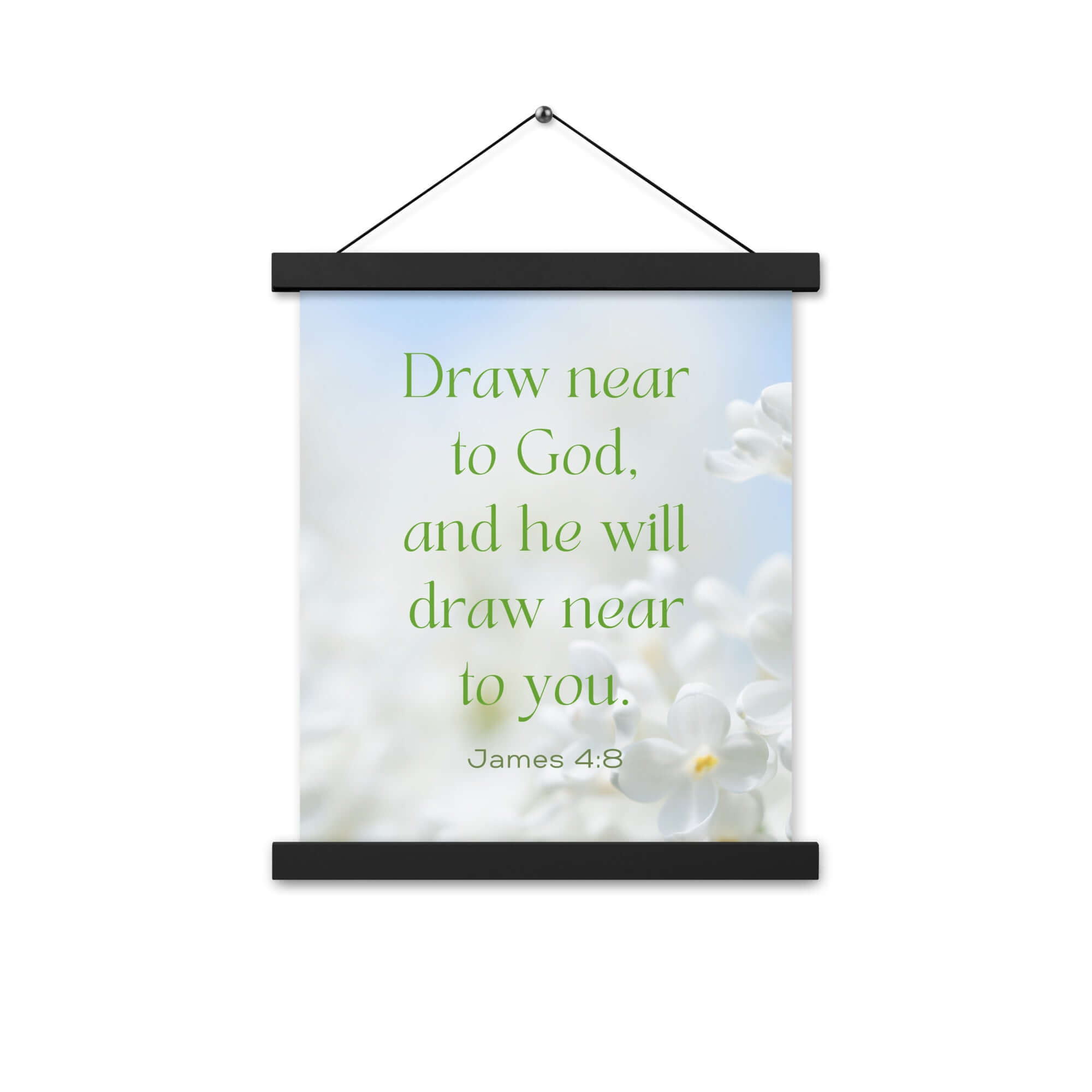 James 4:8 Bible Verse, Draw near Enhanced Matte Paper Poster With Hanger