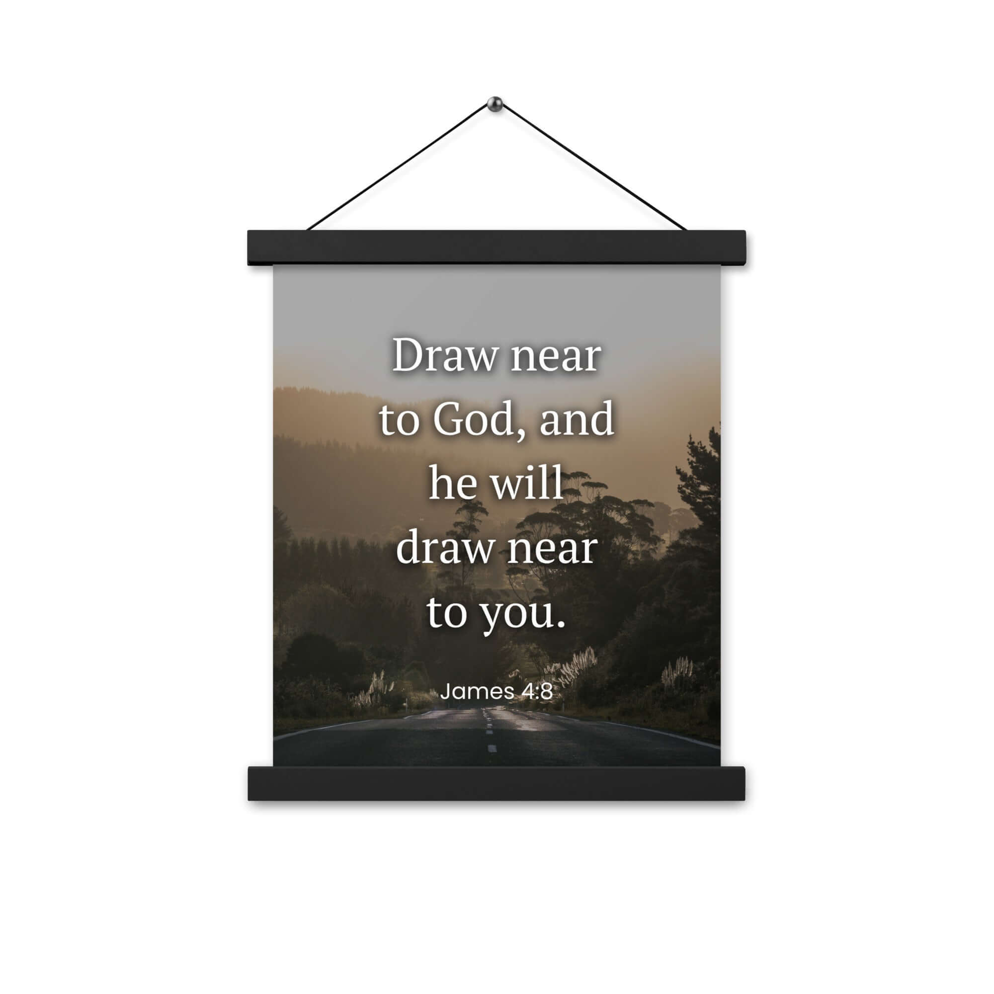 James 4:8 Bible Verse, Cleanse your Enhanced Matte Paper Poster With Hanger