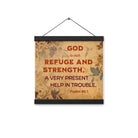 Psalm 46:1 - Bible Verse, God is Our Refuge Hanger Poster