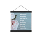 Matt 21:22 - Bible Verse, ask in prayer Enhanced Matte Paper Poster With Hanger