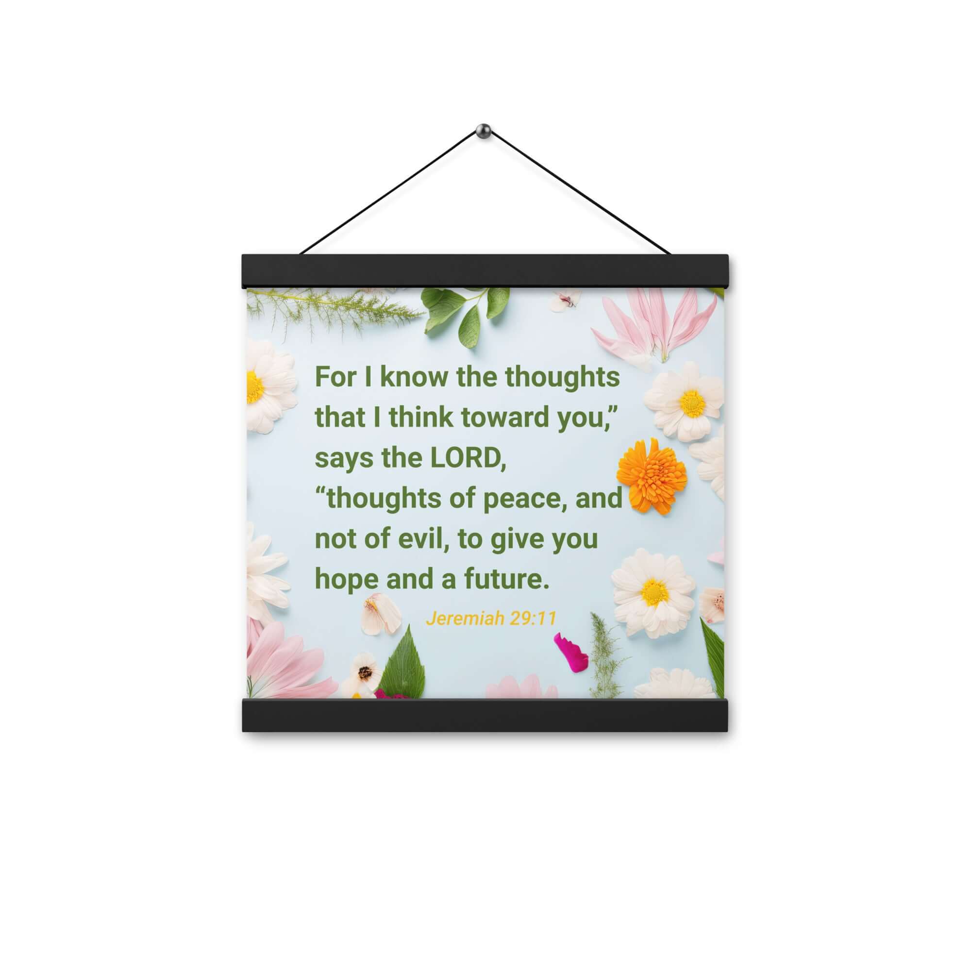 Jer 29:11 - Bible Verse, to give you hope Enhanced Matte Paper Poster With Hanger