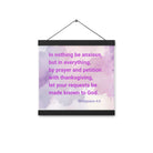 Phil 4:6 - Bible Verse, Prayer and Petition Enhanced Matte Paper Poster With Hanger